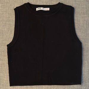 Zara Black Cropped Zara Top